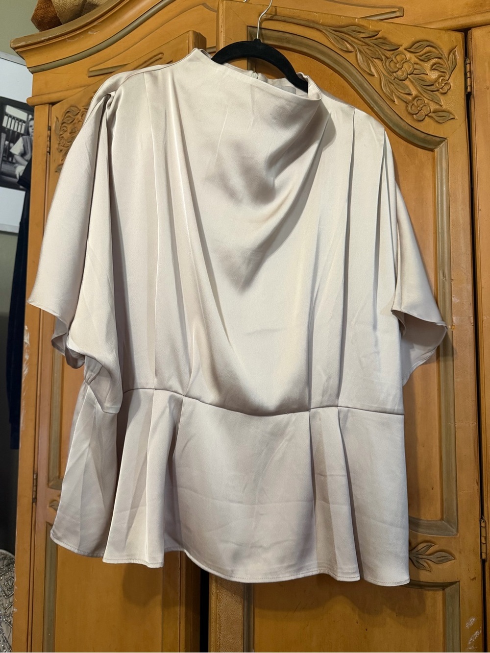 H&M Soft Ivory Peplum Blouse